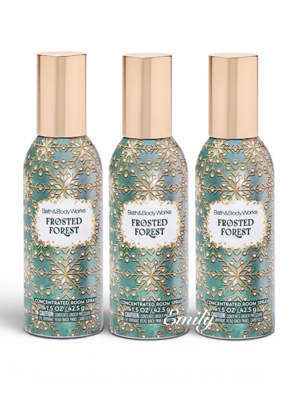 3X Bath & Body Works FROSTED FOREST Concentrated Room Sprays